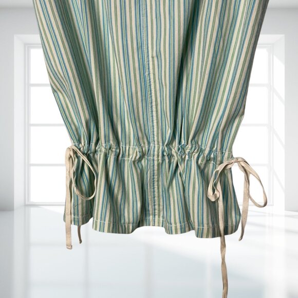 Johnny Was Striped Adjustable Drawstring Balloon Skirt Size 14 | Cotton Blend - Picture 6 of 16